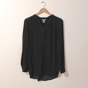 Kenar black long sleeve blouse